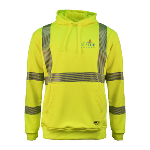 ANSI Class 3 Hi-Vis Segmented Tape Fleece Pullover Hoodie Thumbnail