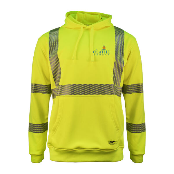 ANSI Class 3 Hi-Vis Segmented Tape Fleece Pullover Hoodie Thumbnail